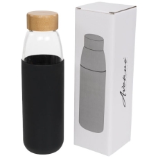 Szklany bidon z drewnianym wieczkiem Kai 540 ml