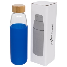Szklany bidon z drewnianym wieczkiem Kai 540 ml