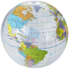 Przezroczysta piłka plażowa Globe