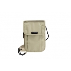 Saszetka na dokumenty, na szyję DLX CONC. SECURITY POUCH W/ RFID, beżowa 