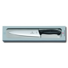 Nóż kuchenny Victorinox, szerokie ostrze, 19 cm, pudełko upominkowe  kolor czarny	