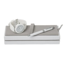 Zestaw CPBM4165 – zegarek CMG1651 ”Gomme White” + długopis z touchpenem CSM4414 ”Mini Colombes Blanc”