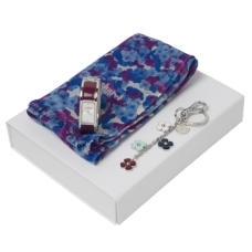 Zestaw CPEKN574 - brelok CAK515 Blossom + szal CFE566 Tourbillon + zegarek CMN574 Tourbillon Bordeaux