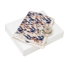 Zestaw CPFH321 - wieszak na torebkę CAH321 `Onde Bleu` + apaszka CFS321 `Onde Bleu`