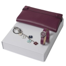 Zestaw CPKLN513 - brelok CAK515 Blossom + portmonetka CEL513 Tourbillon Bordeaux + zegarek CMN578