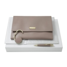Zestaw RPBIH408 - wieszak na torebkę RAH408 + etui na iPada RLE408 `Evidence Sandy Pink` + długopis RSL4084 `Evidence Leather Sandy Pink`