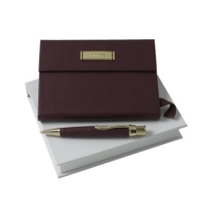 Zestaw RPBN407 - notes A6 RNM407 `Evidence Burgundy` + długopis RSL4074 `Evidence Leather Burgundy`