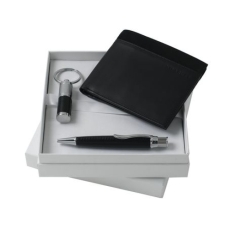 Zestaw RPBUW463 - pendrive RAU463 `Evidence Black` + portfel-wizytownik RLW415 `Contraste` + długopis RSL4634 `Evidence Leather Black`