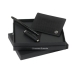 Zestaw LPCR418 - etui na wizytówki LLC418 `Rhombe` + pióro kulkowe LSL4185 `Rhombe Leather`