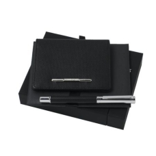 Zestaw NPCR425 - etui na wizytówki NLC425 `Real` + pióro kulkowe NSG4255 `Real`