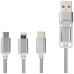 Kabel do ładowania 3 w 1 z podwójnym wejściem Versatile