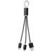 Kabel do ładowania 3w1 Metal z kółkiem na klucze
