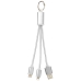 Kabel do ładowania 3w1 Metal z kółkiem na klucze