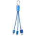 Kabel do ładowania 3w1 Metal z kółkiem na klucze
