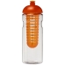 Bidon H2O Base® z wypukłym wieczkiem o pojemności 650 ml z możliwością przyrządzania wody smakowej