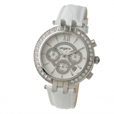 Zegarek z chronografem Ungaro Alba White, kolor biały    				                