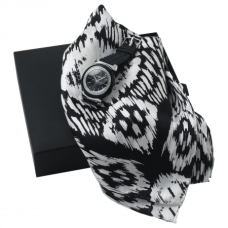 Zestaw Ungaro apaszka Goccia + zegarek Diadema Black, kolor czarny    				                