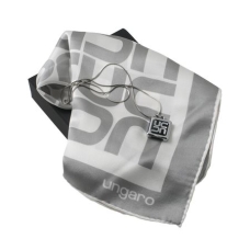 Zestaw Ungaro pendrive 4GB + apaszka seria Monogramma Mini Grey/White, kolor szary    				                