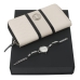 Zestaw Ungaro portmonetka Pitone Cream + zegarek Fedra Chrome, kolor czarny    				                
