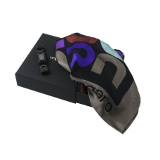 Zestaw Ungaro apaszka Monogramma + zegarek Goccia Black, kolor brązowy    				                