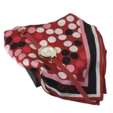 Zestaw Ungaro apaszka + zegarek seria Confetti Red, kolor bordowy    				                