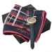 Zestaw apaszka Ungaro Tweed Dark Blue + zegarek Alba Blue, kolor czarny    				                